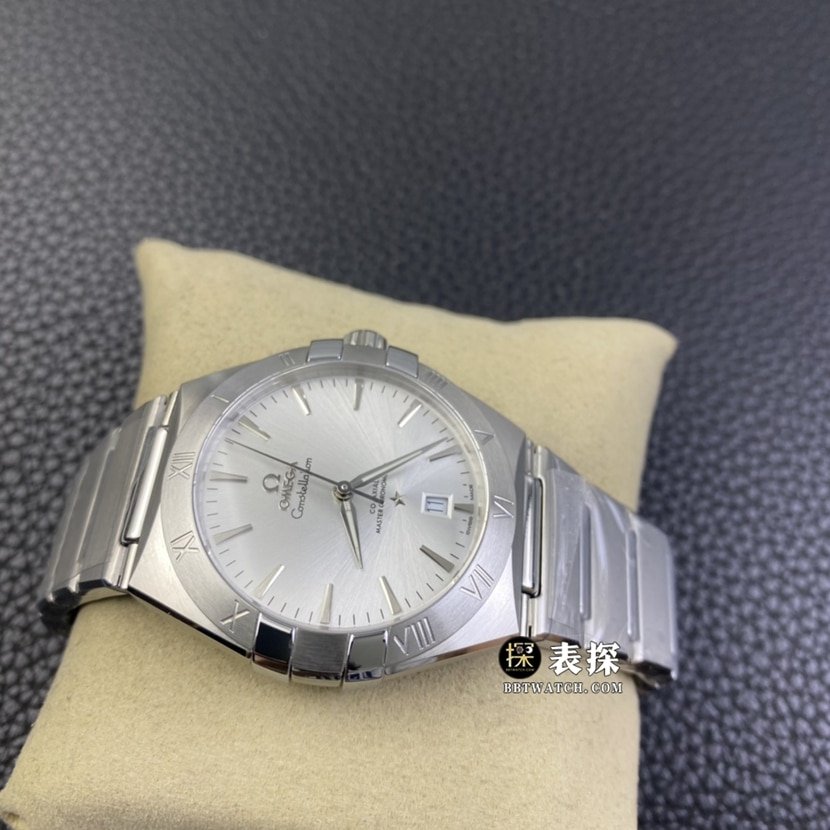 Omega Constellation 1:1 super clone watch men's silver dialsteel bracelet pictures and prices side live photo