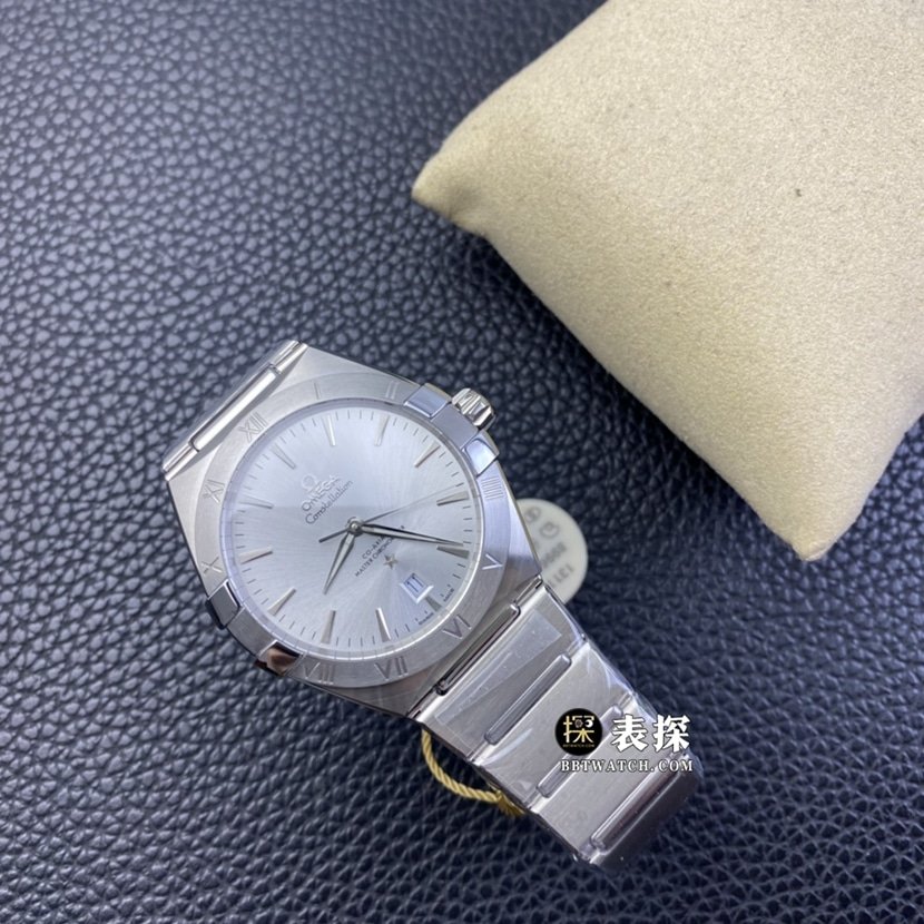 Omega Constellation 1:1 super clone watch men's silver dialsteel bracelet pictures and prices front live photo