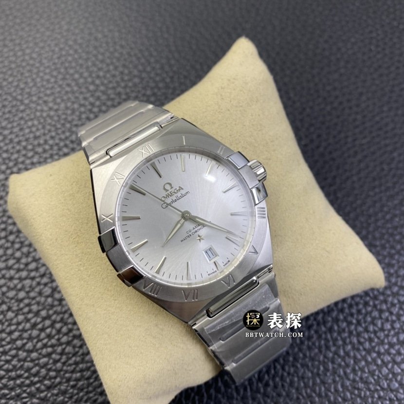 Omega Constellation 1:1 super clone watch men's silver dialsteel bracelet pictures and prices front live photo