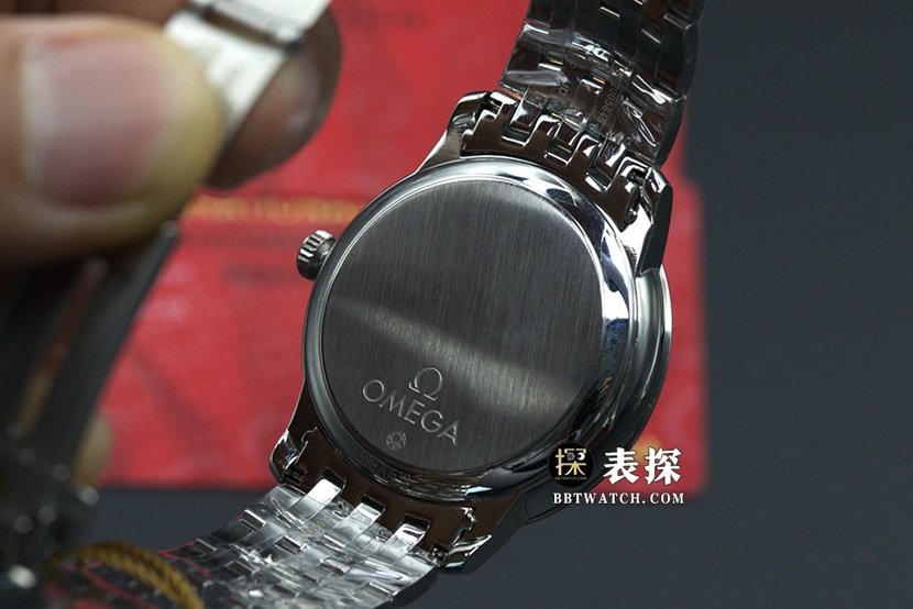 Omega Diefei 1:1 super clone watch men's black dialsteel bracelet pictures and prices caseback live photo