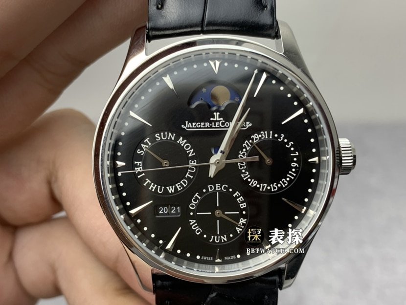 Jaeger-LeCoultre Master 1308470 V9 Réplica automática multifuncional de fábrica com fase da lua e exibição de data — luxury replica watch guide | Watch Replica Expert