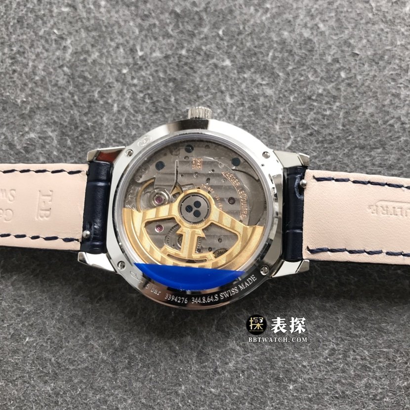 ZF FactoryJaeger-LeCoultre date 1:1super clone watch ladies silver dialmoon phaseleather strap model pictures and price caseback live photo