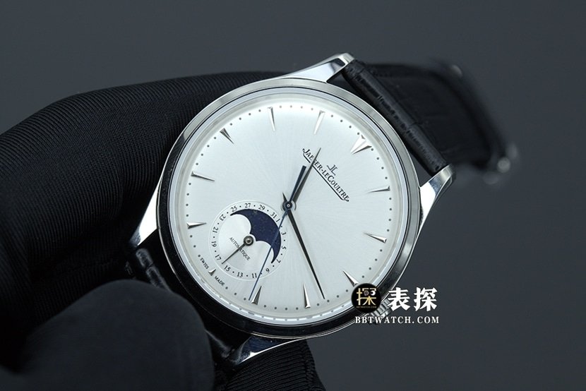 GF Factory Jaeger-LeCoultre Moonphase Master top Q1368420 1:1 imitation watches men's white disk strap models pictures and price front real picture