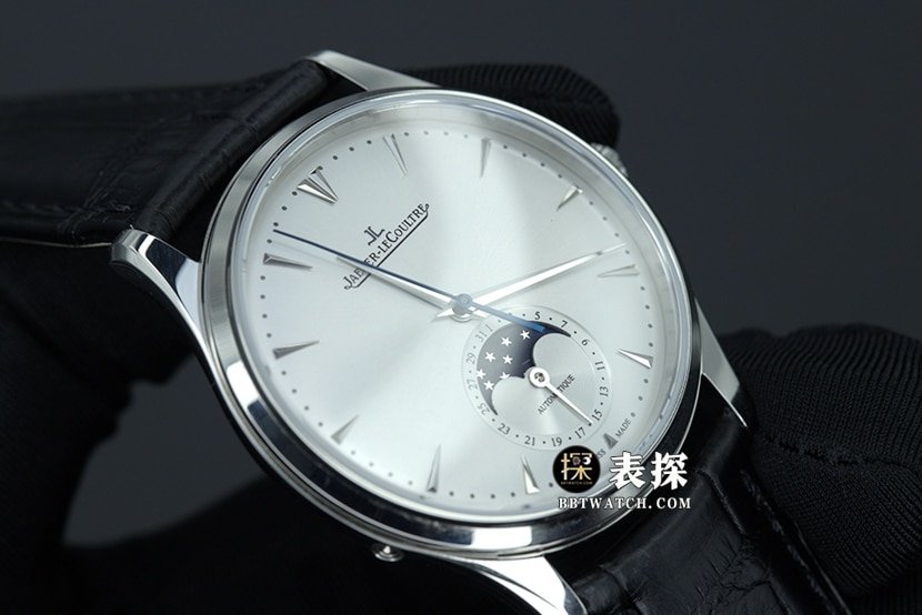 GF Factory Jaeger-LeCoultre Moonphase Master top Q1368420 1:1 imitation watches men's white disk strap models pictures and price front real picture