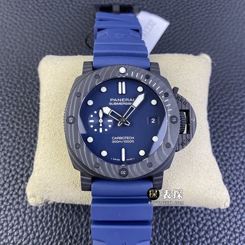 SBF Factory Panerai PAM01232 Men's Submarine 1:1 super A super clone watches carbon fiber lightweight corrosion-resistant deep color matching rubber models — detailed review and buying guide | Watch Replica Expert