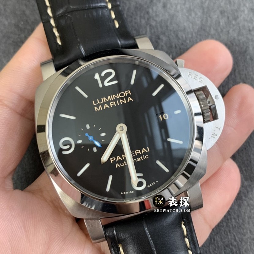 TTF factory Panerai Lumino PAM01312super clone watch men's black dialleather strap picture and price front live photo