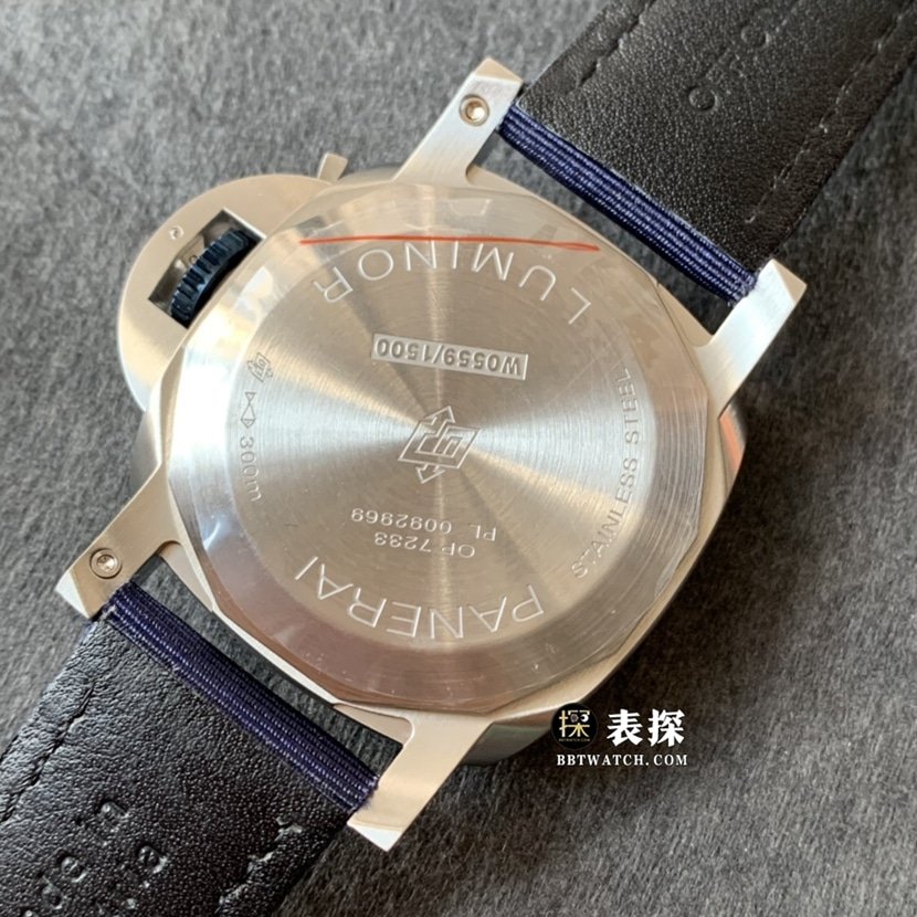 TTF factory Panerai Lumino PAM011571:1top-tier replica watch men's dark blue dialleather strap picture and price caseback live photo