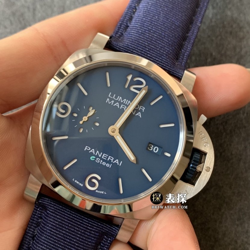 TTF factory Panerai Lumino PAM011571: 1top-tier replica watch men's dark blue dialleather strap picture and price front live photo