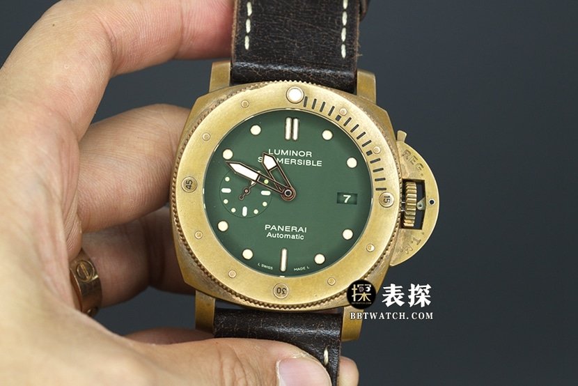 Panerai VS Factory PAM00382 Men's Premium Classic Green Dial Brushed Bronze Leather Replica Watches 1:1 — luxury replica watch guide | Watch Replica Expert