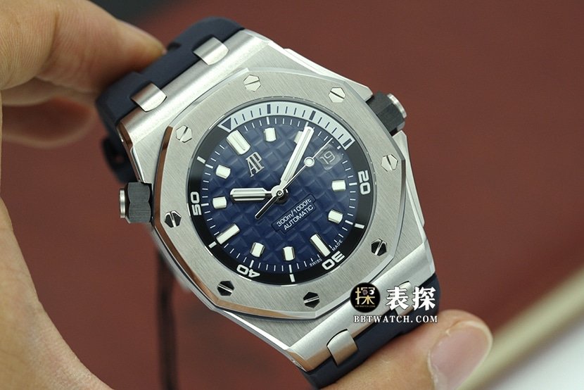 ZFAudemars Piguet men's Royal Oak offshore top-tier replica watch sea blue dial rubber model 15720ST.OO.A027CA.01front live photo