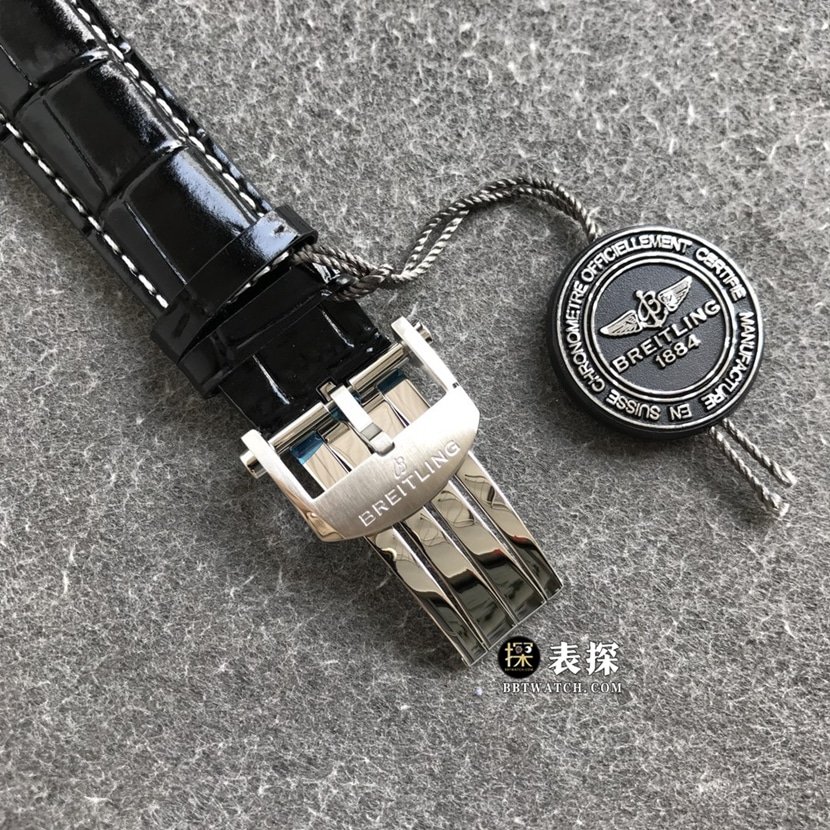 Breitling B01chronographtop-tier 1:1high-quality replica watch men's silver panda plate leather strap model pictures and prices clasplive photos