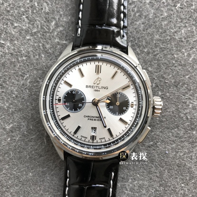 Breitling Premier Puya B01 Chronograph AB0118221G1P2 316L Stahl Silber Panda Zifferblatt 1:1 Replik — detailed review and buying guide | Watch Replica Expert