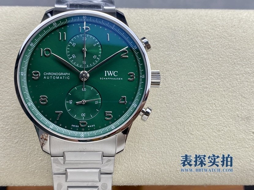 ZF IW371615 Portuguese Chronograph stainless steel bracelet with independently molded Arabic numerals and blue steel hands 1:1 replica — luxury replica watch guide | Watch Replica Expert