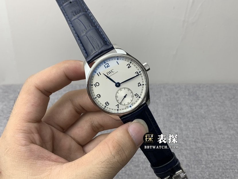 ZF FactoryIWC watch men's Portuguese super clone watch silver white dialleather strap model pictures and prices front live photo