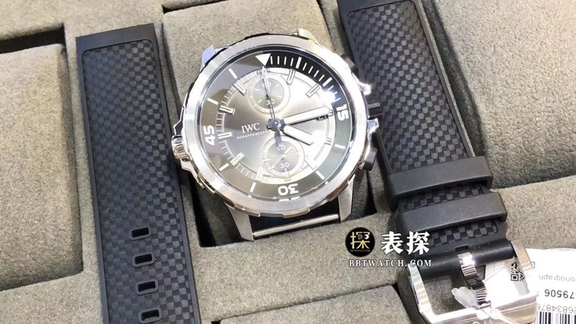 V6 factory IWC watch men's marine timepiece 1:1 super clone watch rock gray panda dial rubber model picture and price front live photo