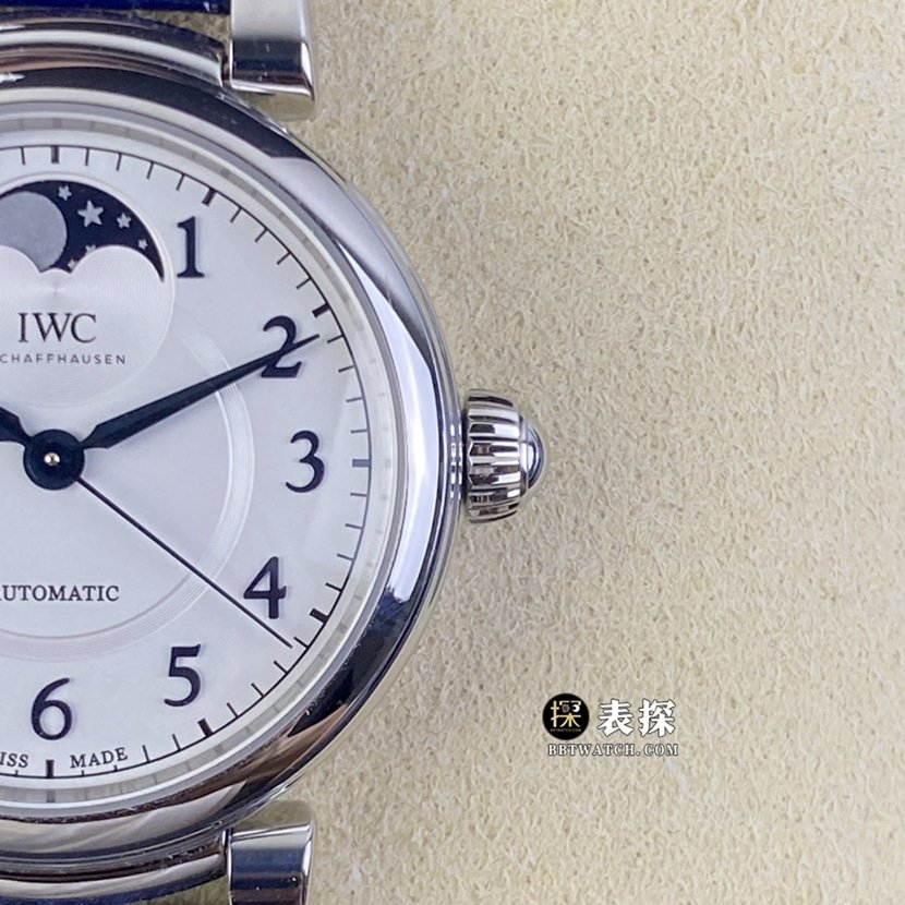 TWC factory IWC Express Wenxi IW459306super clone watch men's silver white dialmoon phaseleather strap model picture and price front live photo