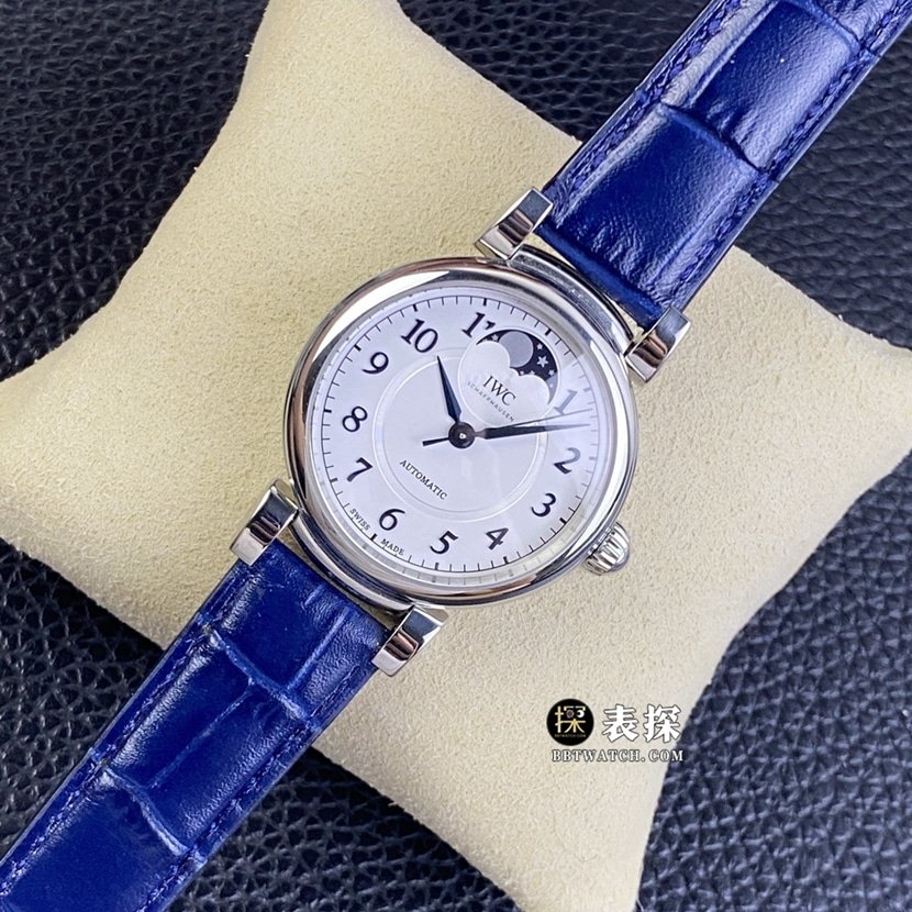 TWC factory IWC Express Wenxi IW459306super clone watch men's silver white dialmoon phaseleather strap model picture and price front live photo
