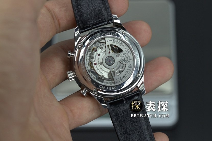 ZF FactoryIWC Portugal top-tier replica watch green dial silver needle leather strap model pictures and prices caseback live photo
