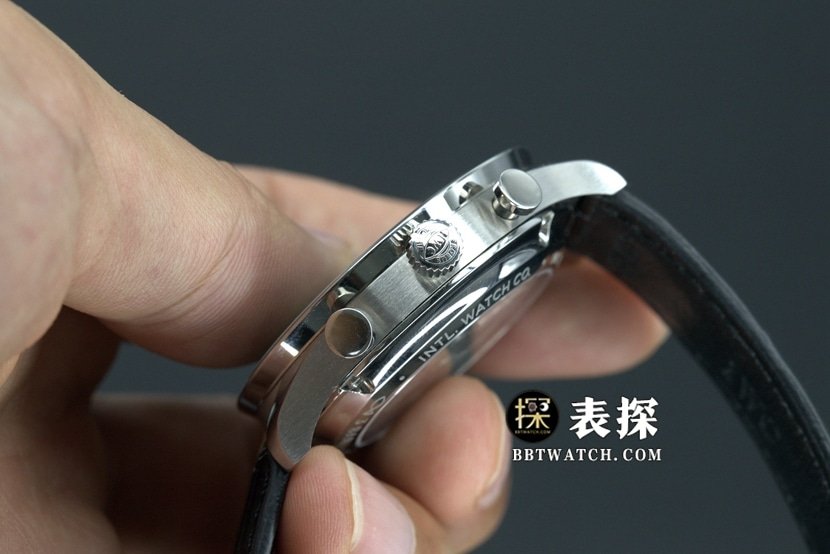 ZF FactoryIWC Portugal top-tier replica watch green dial silver needle leather strap model pictures and prices side live photo