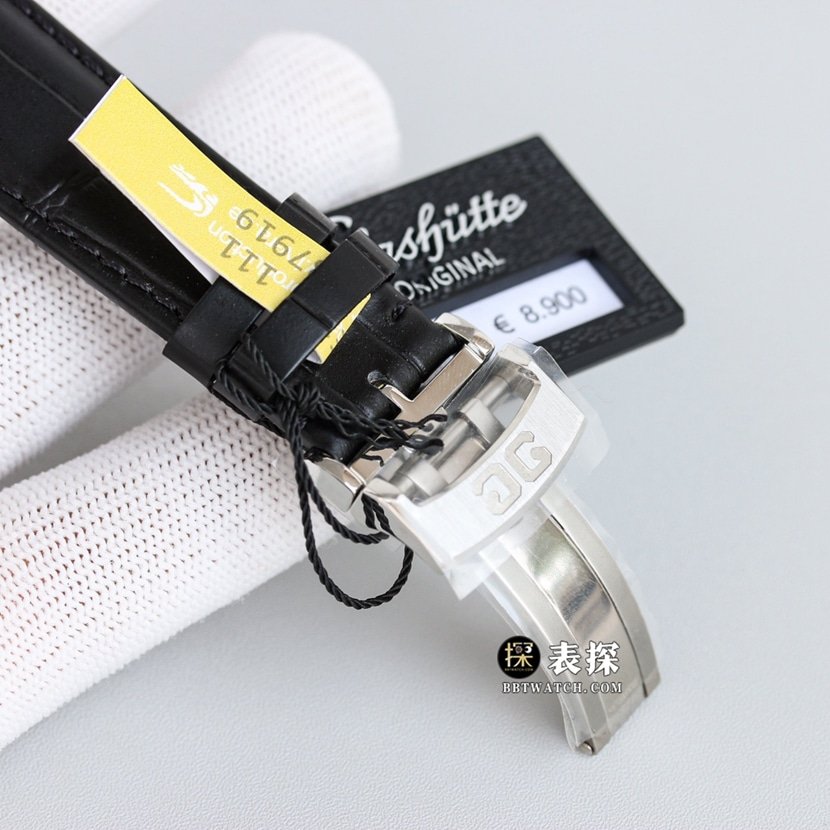 3WF factory Glashütte Original original MP top-tier 1:1 super clone watch men's white dialleather strap model pictures and prices clasplive photos