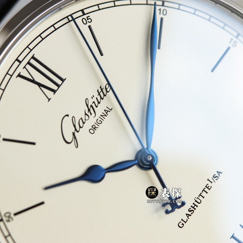 3WF factory Glashütte Original original MP top-tier 1:1 super clone watch men's white dialleather strap picture and price front live photo