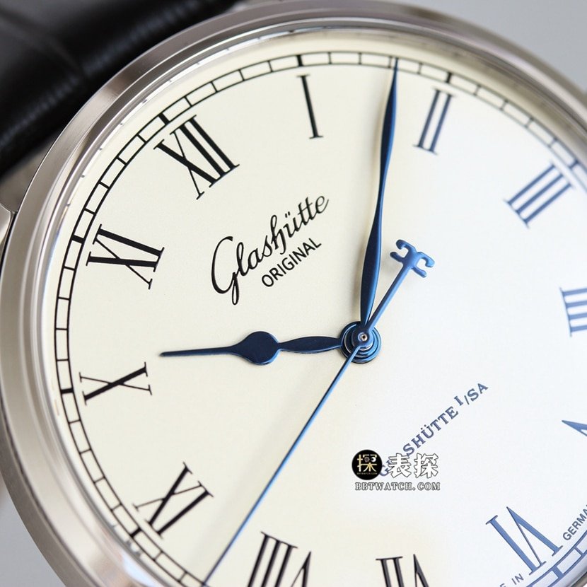 3WF factory Glashütte Original original MP top-tier 1:1 super clone watch men's white dialleather strap picture and price front live photo