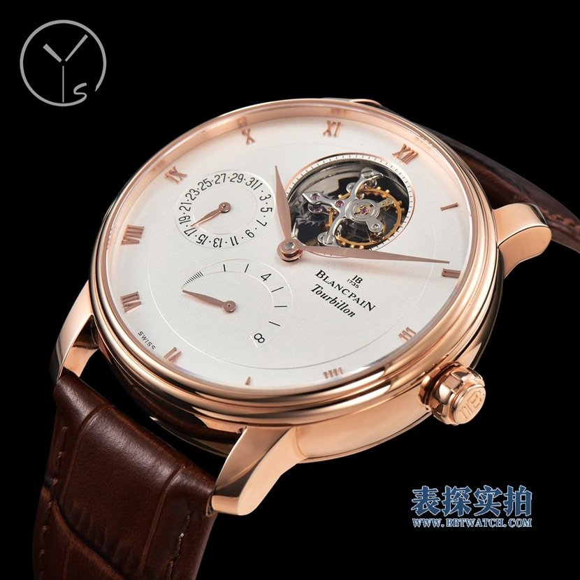 top-tiersuper clone YSBlancpain upgraded version of the classic series white steel tourbillon men's mechanical watch front