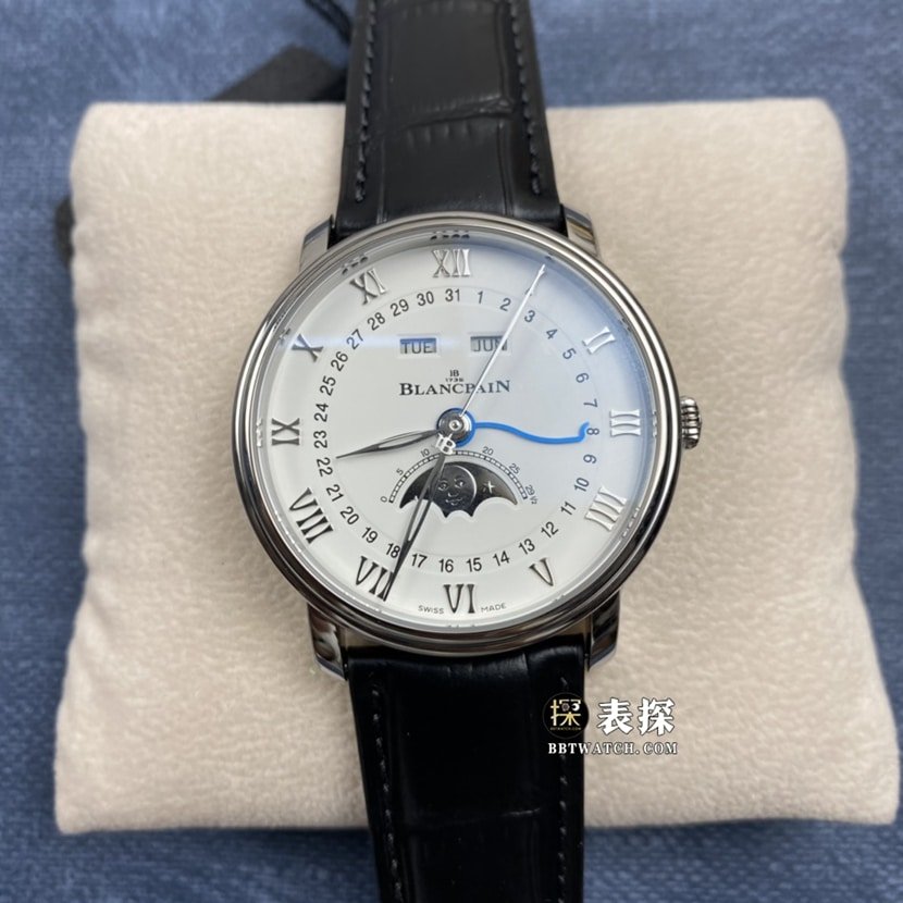 OM Factory Blancpain Classic Series men's watch, white dial moon phase, stainless steel strap, 1:1 top-quality clone 6654-1127-55B — luxury replica watch guide | Watch Replica Expert