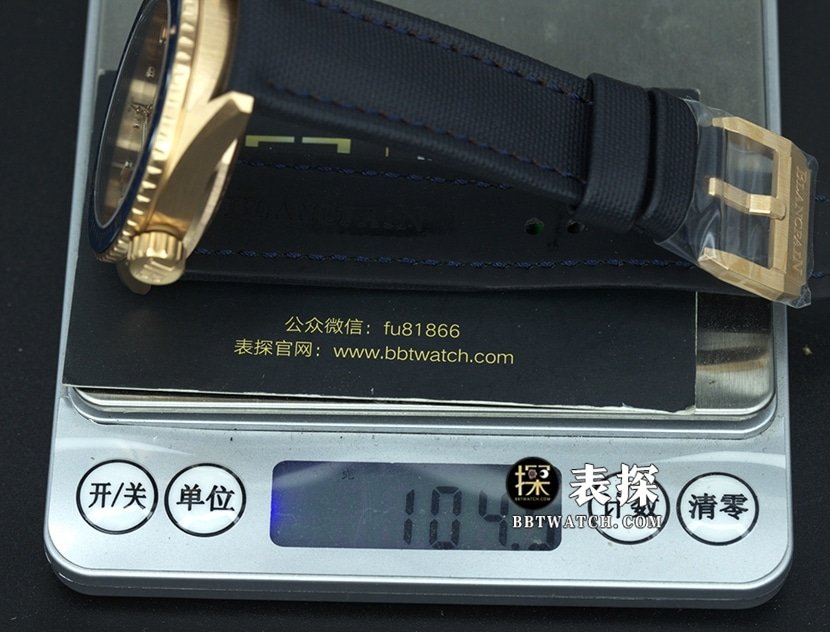 Blancpain Fifty Fathoms top-tier replica watch men's blue dial gold needle leather strap model pictures and price weight live photos