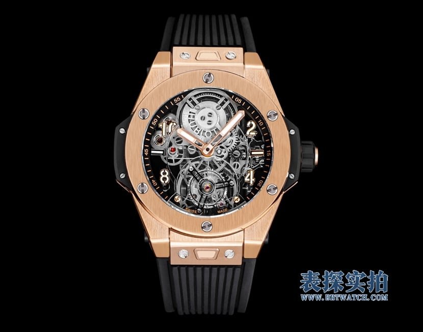 Hublot Big Bang Skeleton Tourbillon Roségold synchronisierter Superklon mit authentischem Uhrwerk aus Kristallglas — luxury replica watch guide | Watch Replica Expert