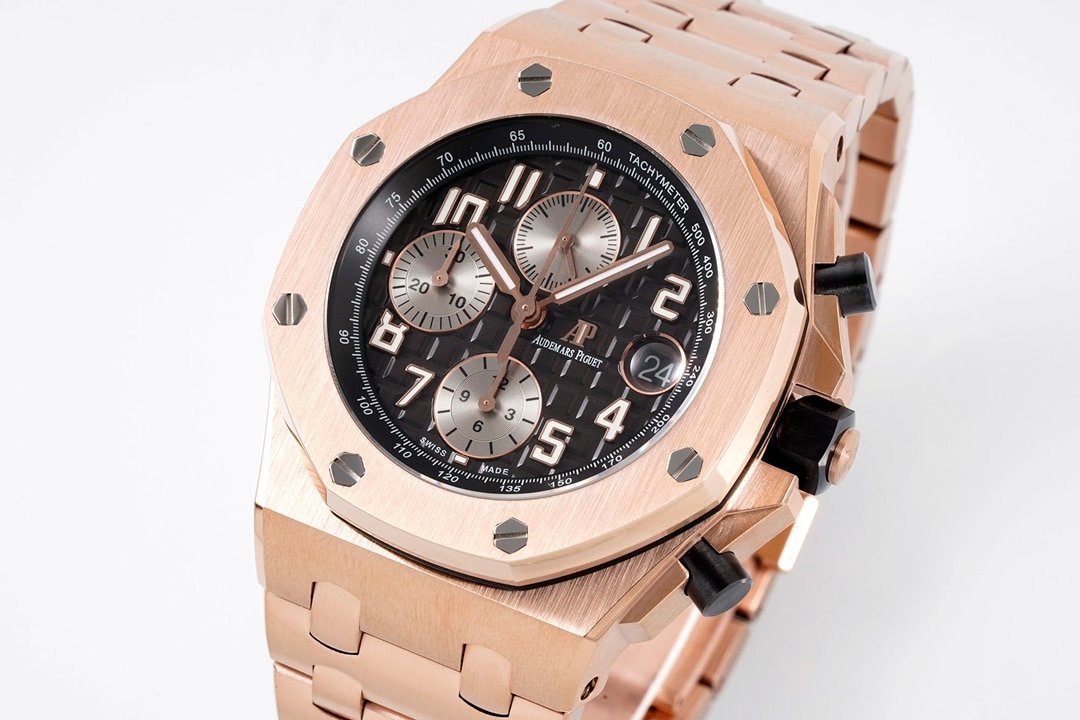 Audemars Piguet ceiling 1:1 replica watch, APF offshore replica watch, front view