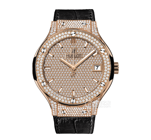 WWF Classic Fusion Hublot 1:1 replica watches rose gold full diamond disk strap models 511.OX.9010.LR.1704