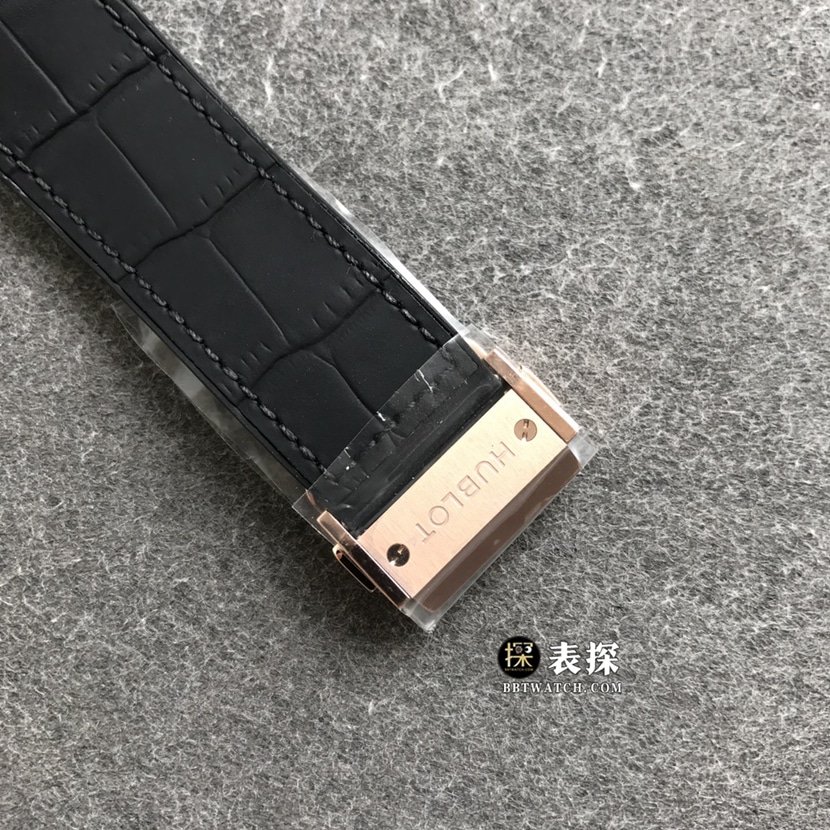 WWF classic fusion Hublot1:1replica watch rose gold full diamond disc leather strap model 511.OX.9010.LR.1704clasp picture