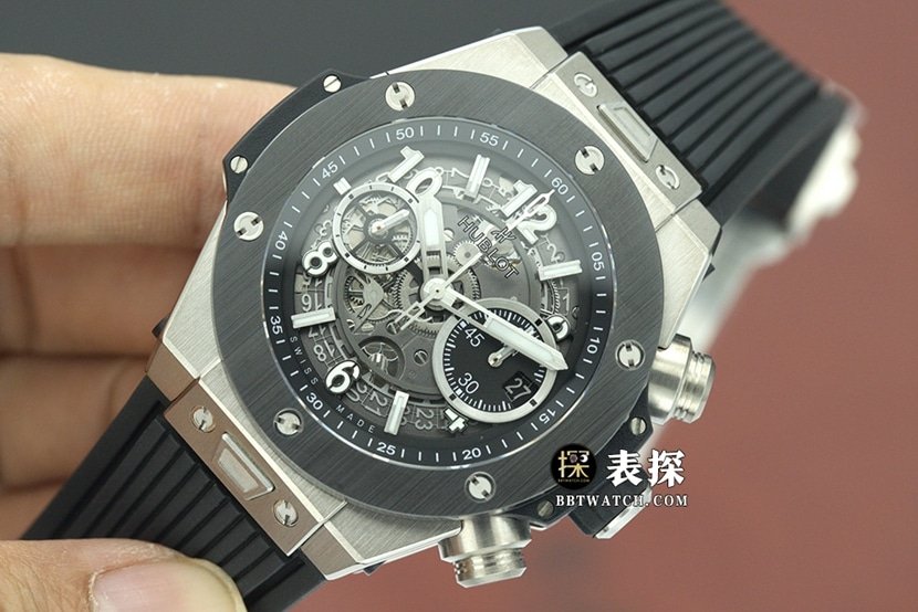 Hublot ceiling replica watch, BBF Big Bang replica watch, front view