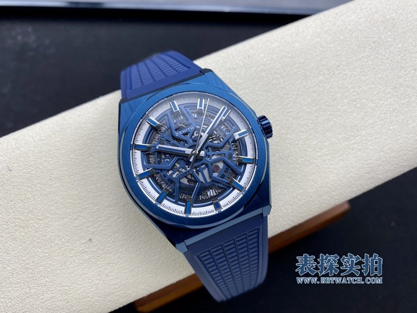 LF DEFY Zenith 1:1 réplica de relógios azul esqueletizado borracha mecânica modelo 49.9003.670/51.R793 design de caixa polida premium 41 mm — luxury replica watch guide | Watch Replica Expert