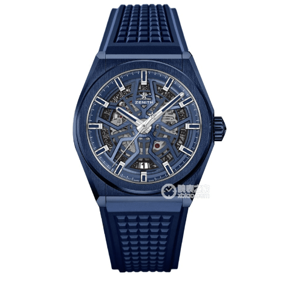LF DEFY Zenith 1:1 replica watches blue skeletonized mechanical rubber model 49.9003.670/51.R793