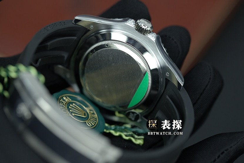 JVS Yacht-Master Rolex 1:1 replica watch men's black dial diamond rubber model caseback live photo