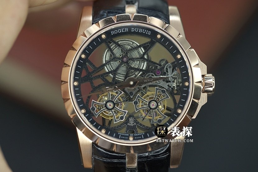 YS King Roger Dubuis Excalibur Series turbilhão duplo em ouro rosa totalmente vazado RDDBEX0283 — luxury replica watch guide | Watch Replica Expert