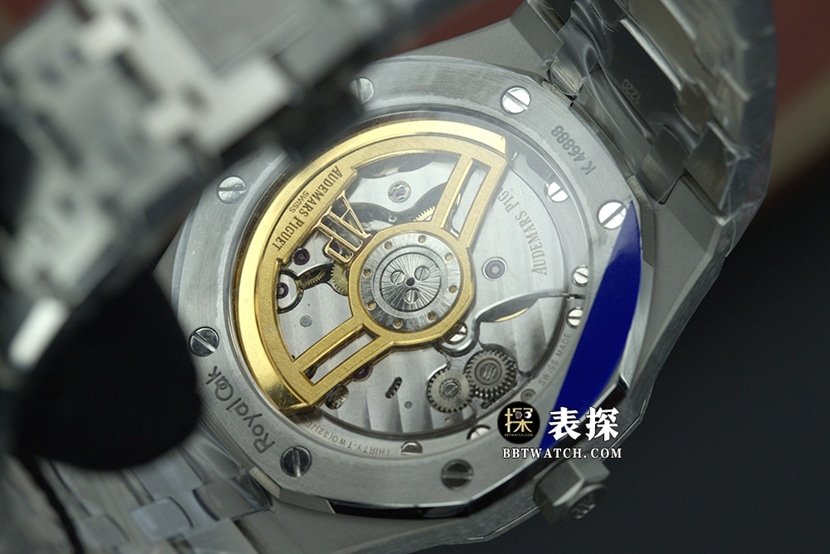 ZFRoyal OakAudemars Piguet1:1replica watch blue dialsteel bracelet model 15500ST.OO.1220ST.01caseback live photo