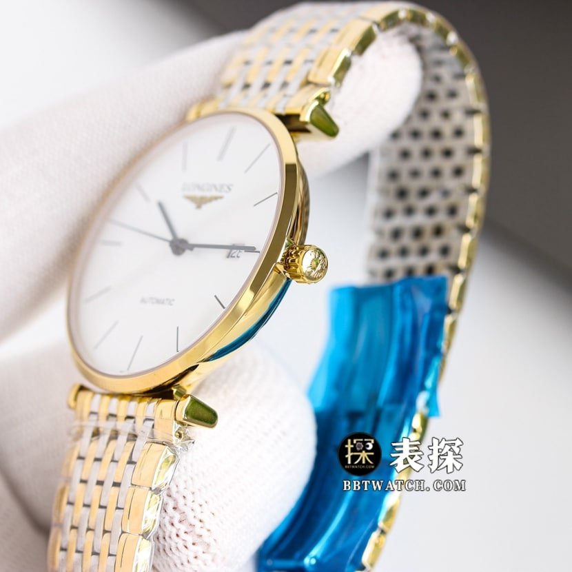 Longines classic replica watch, Jialan replica watch, side view