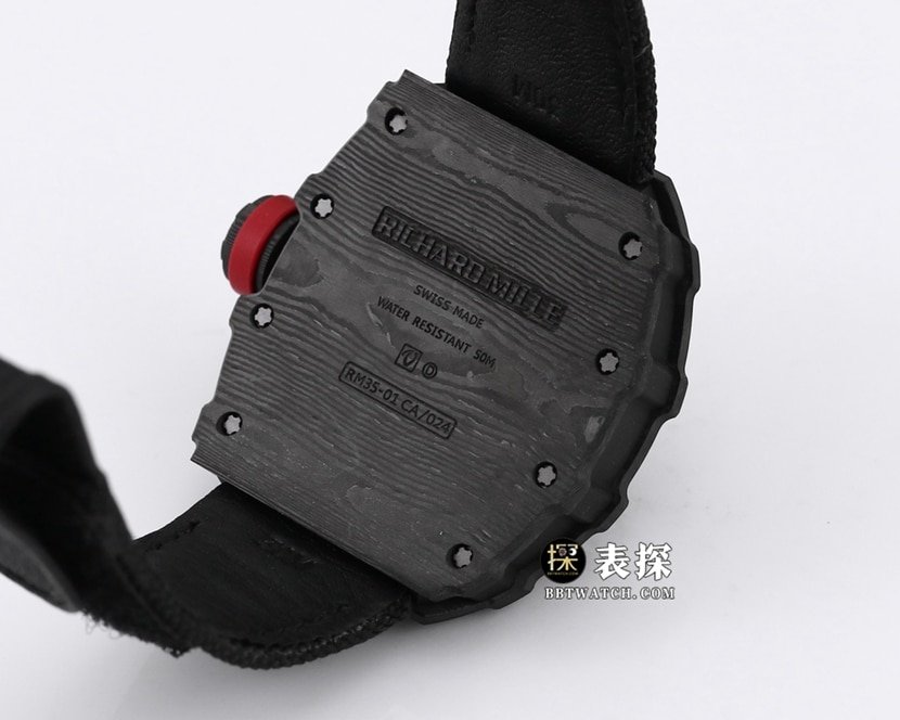 BBR RM 35-01Richard Mille1:1replica watch men's black dial black Velcro braceletcaseback live photo