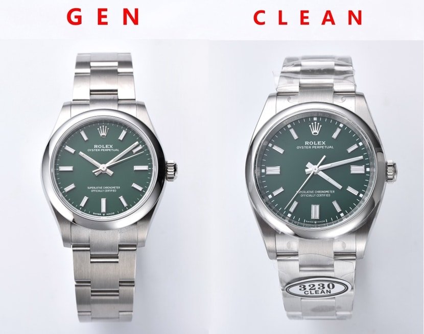 Rolex Oyster Perpetual m126000-0005 et m124300-0005 : réplique C Factory 1:1 par rapport à la qualité authentique avec analyse du cadran vert authentique — luxury replica watch guide | Watch Replica Expert