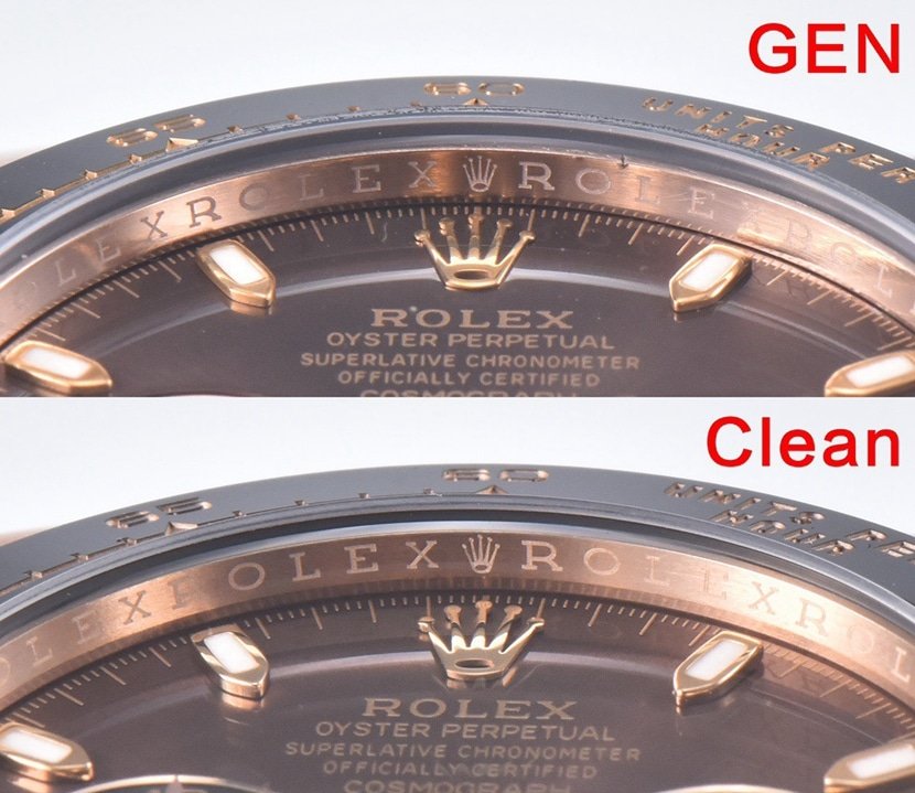 Rolex ceiling watch, Daytonareplica watch, front comparison picture