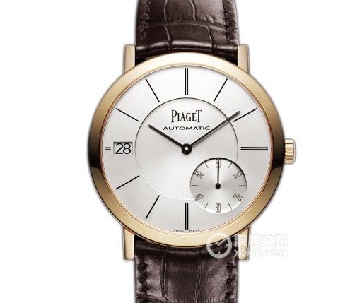 TW Piaget 1:1 Replica Watches Rose Gold Chronograph White Dial Brown Leather Strap