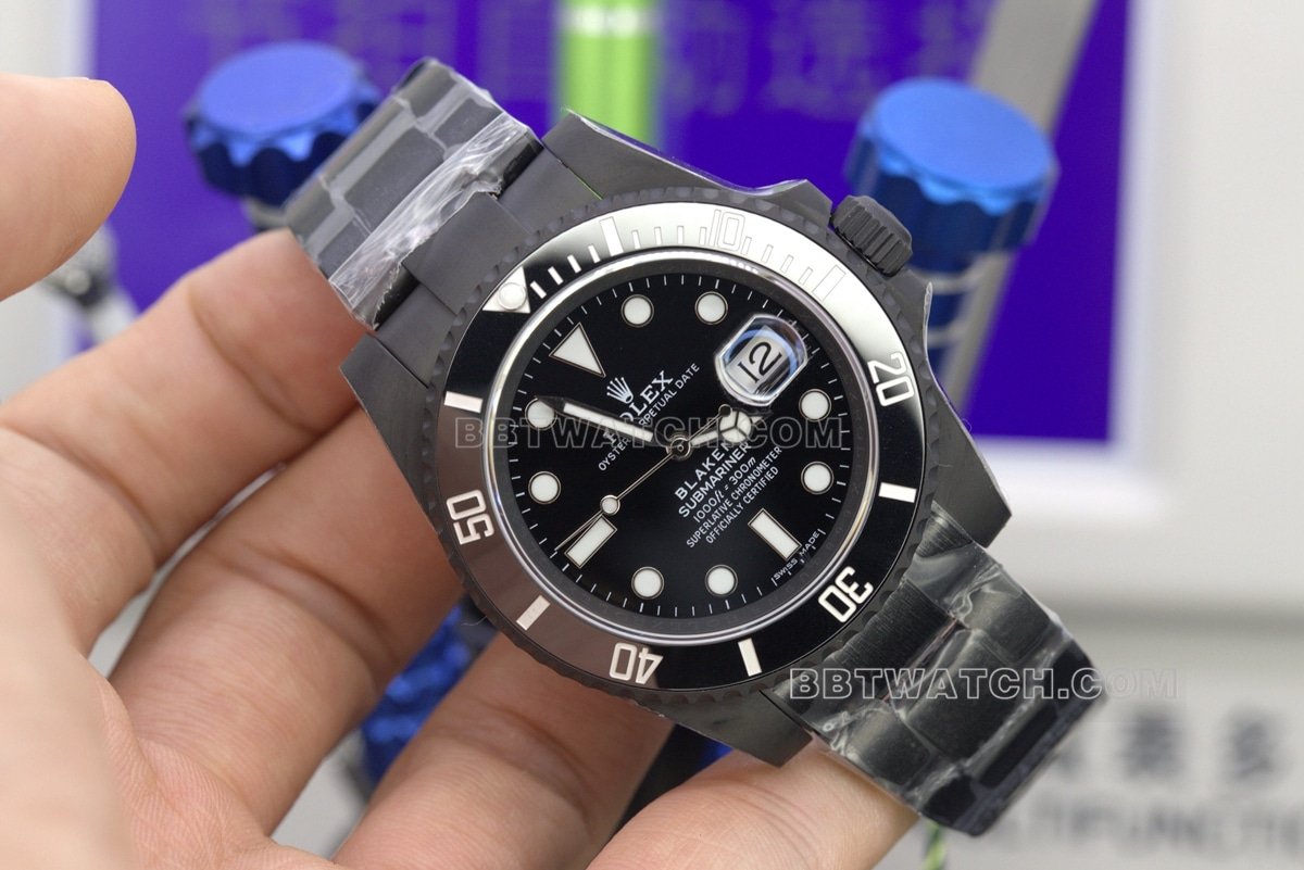 TW factory all black water ghost rolex replica watches 2824 movement 40mm