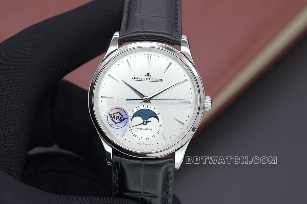 Jaeger-LeCoultre Master 1:1 Super A Fine Imitação de Prata Mostrador Fase da Lua Movimento Mecânico 39mm — luxury replica watch guide | Watch Replica Expert