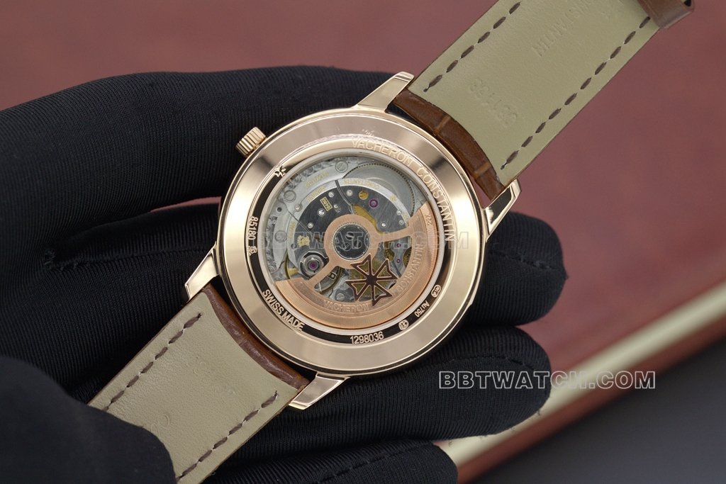 MKS Vacheron Constantin Heritage Top Replica Watches 1:1 open mold rose gold white plate movement structure
