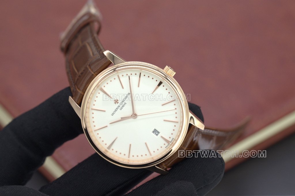MKS Vacheron Constantin Heritage Top Replica Watches 1:1 open mold rose gold white disk