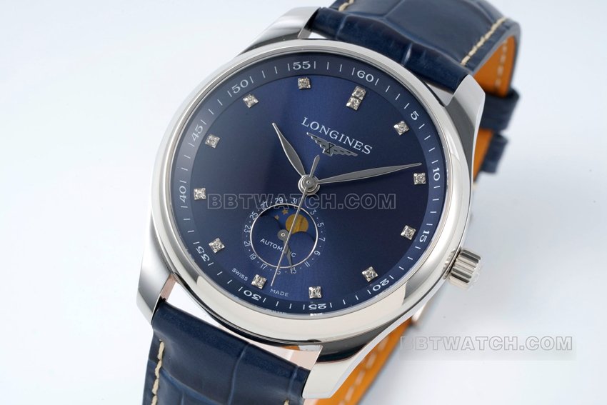 APS factory Longines watchmaking tradition 1:1super cloneblue dialmoon phaseL2.909.4.97.0front live photo