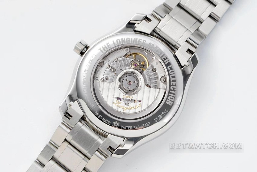APS factory Longines watchmaking tradition 1:1top-tier replicablue dialmoon phasesteel bracelet model L2.909.4.92.6caseback live photo